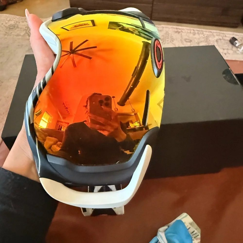 Oakley Airwave Goggles with Red and Black Design